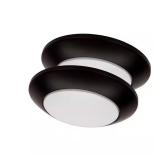 $32 7 in. Matte Black Slim LED Flush Mount 854 Lum