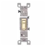$8 15 Amp Single Pole Switch, Ivory (10-Pack)