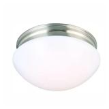 $27 9 in. Brushed Nickel LED Flush Mount