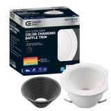 $13 4 in. Low Glare Deep Baffle Adjustable CCT Int