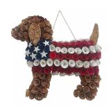 $16 Celebrate Together  Americana Wood Curl Dog Wa