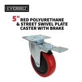 $20 5 in. Red Polyurethane and Steel Swivel Plate