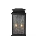 $80 Sirrine 17.25 in. 2-Light Black Outdoor Wall L