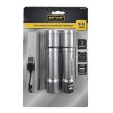 $23 Defiant 500 Lumens LED Rechargeable Aluminum