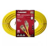 $70 Husky 100 ft. 14/3 Medium Duty Indoor/Outdoor