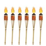 $45 36 in.Orange Bamboo Torches Includes Oil Canis