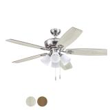$110 Harbor Breeze Notus 52-in Brushed Nickel with