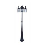 $190 allen + roth Lamp Post 77-in H Black Hardwire