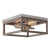 $100 Boswell Quarter 12 in. 2-Light Brushed Nickel