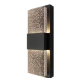 $80 Mazza Black Modern Bubble Glass Integrated LED