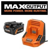 $179 RIDGID 18V 4.0 Ah MAX Output Starter Kit with