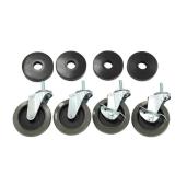 $33 HDX 4 in. Industrial Casters with Bumper (4-Pa