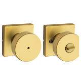 $34 Pismo Satin Brass Bed/Bath Square Door Knob