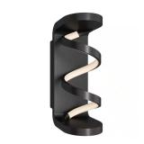 $80 Swirl 1-Light Black LED Outdoor Wall Cylinder