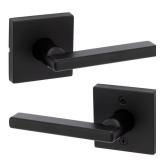$40 Kwikset Halifax Matte Black Passage Lever Righ