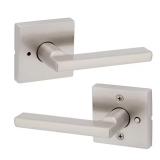 $35 Kwikset Halifax Square Satin Nickel Privacy Be