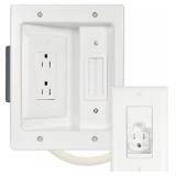 $80 Sanus - in-Wall Cable Concealer Recessed Power