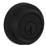 Kwikset Round Matte Black Single Cylinder Deadbolt