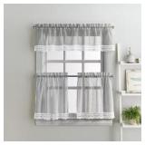 CHF Delicate Lace 3-pc. Rod Pocket Window Tier