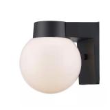 7 in. Black Outdoor Hardwired Wall Lantern Sconce