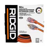 RIDGID 50 ft. 10/3 Heavy Duty Indoor/Outdoor SJTW