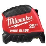 25ft Wide Blade Tape Measure with 18 ft. Reach