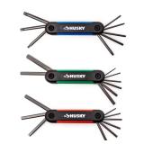 Husky Folding Hex Key Set (9-Piece SAE, 8-Piece MM