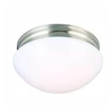 9 in. Brushed Nickel LED Flush Mount