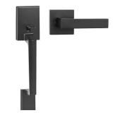 Front Door Handle, Square Entry Handle Set with Le