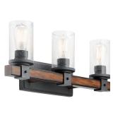 Kichler Barrington 22-in 3 -Light Distressed Black