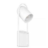 13.5 in. 1-Light White Desk Lamp with Adjustable L