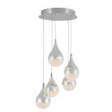 Glitzer 30-Watt Integrated LED Chrome Modern Hangi
