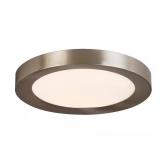Calloway 15 in. Brushed Nickel Selectable LED Flus