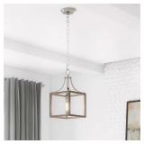 Hampton Bay Boswell Quarter 1-Light Brushed Nickel