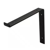12 in. Black Steel Shelf Bracket for Wood Shelving