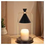 11.8 in. Black and Gold Modern Candle Warmer Table