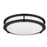Flaxmere 14 in. Modern Matte Black 3 CCT Integrate