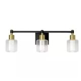 Artika Champagne Globe 26 in. 3 Light Black & Gold