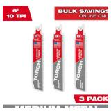 6 in. 10TPI The TORCH with Carbide Teeth Metal Cut