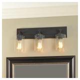 Hampton Bay Regan 21 in. 3-Light Espresso Bronze V