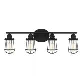 Southbourne 28 in. 4-Light Matte Black Vanity Ligh