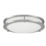 Flaxmere 12 in. Modern Brushed Nickel 3 CCT Integr