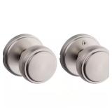 Sora Satin Nickel Hall/Closet Round Rose Door Knob