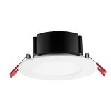 4 in. White Flush Round Wet Rated LED Integrated R