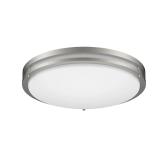 Project Source 1-Light Satin Nickel LED Flush Moun