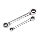$37 Husky SAE Quad Drive Ratcheting Wrench Set (2-