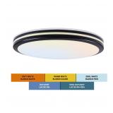 allen + roth Rendale 1-Light Black LED Flush Mount
