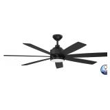 Harbor Breeze Cogdell 60-in Matte Black with Black