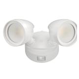 $50 2-Head White Outdoor Integrated LED Security F