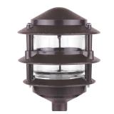 $15 75-Watt Line Voltage Bronze Path Light 3-Tier